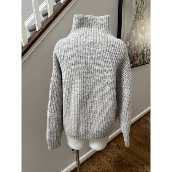 SOLD OUT HTF Anine Bing Sydney Ribbed Turtleneck Grey XS - Picture 2 of 4